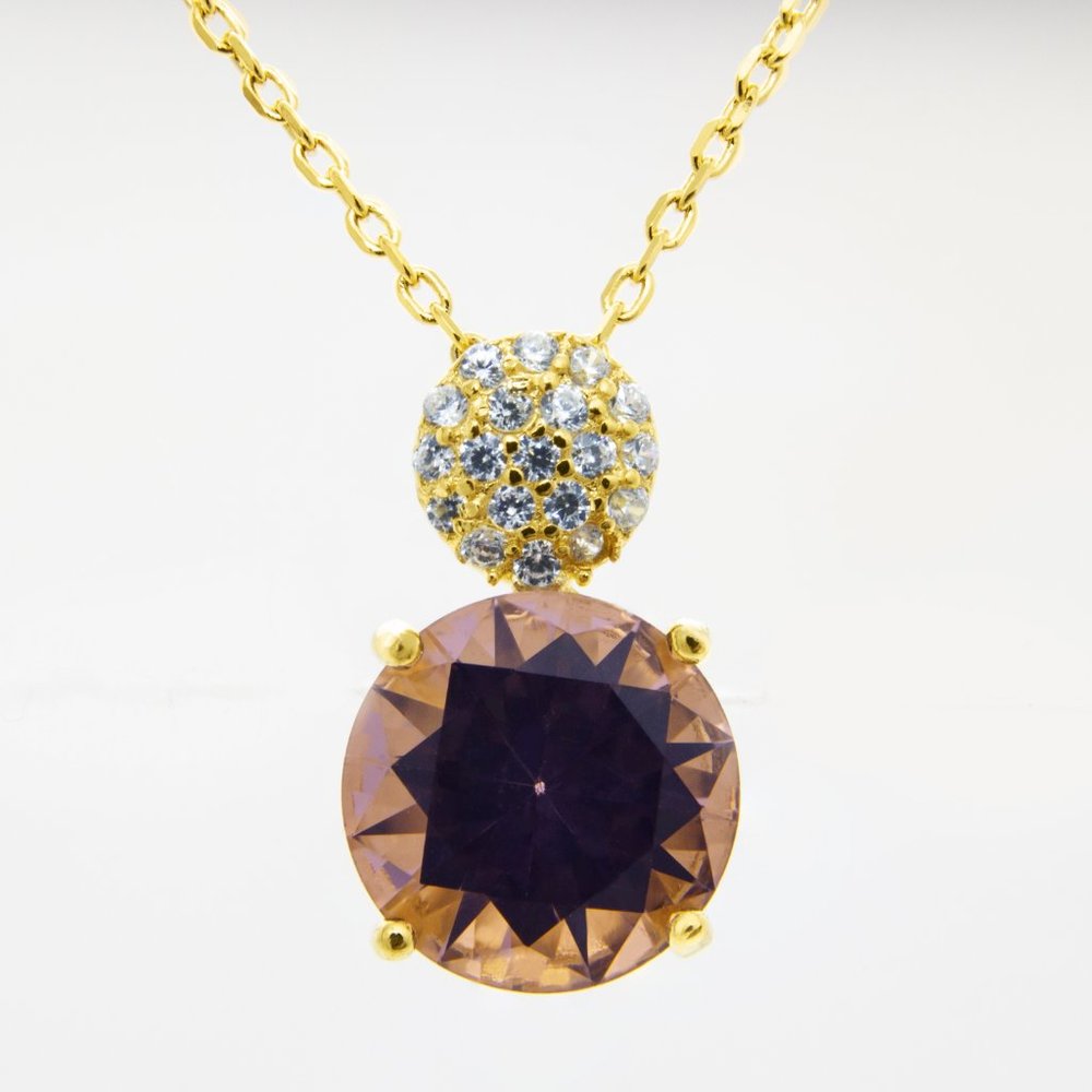 18K gold plated Zultanite Necklace - Picture 2 of 4